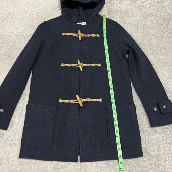 Ralph Lauren Denim & Supply pea coat jacket Womens small black 100% wool Toggle - Picture 2 of 7